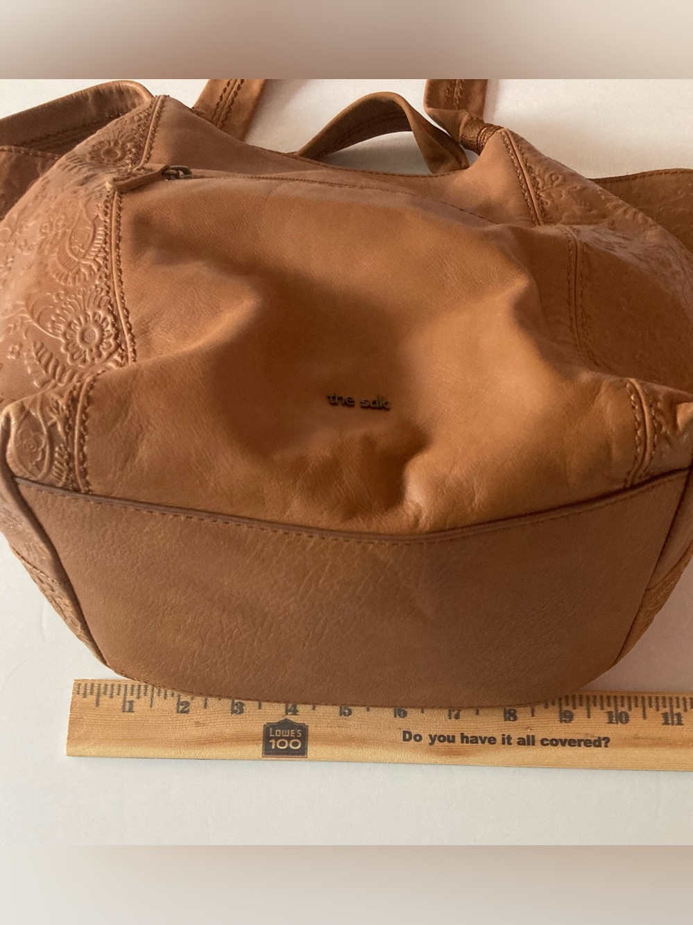 The Sak Tan Embossed Leather Tote Bag - Picture 6 of 16